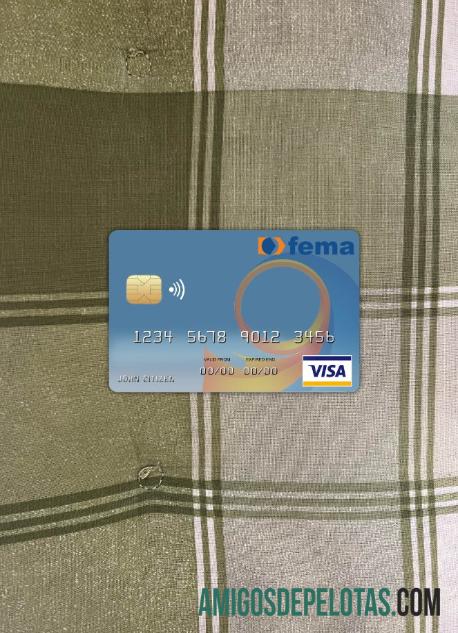 Benin Fema Bank Visa Card Photolook Frente exemplo real